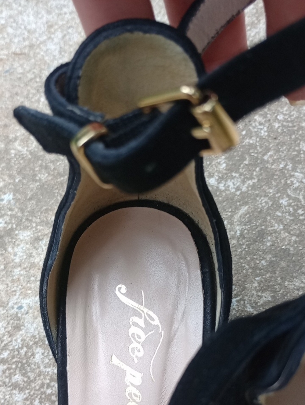Free People Black Ankle-Strap Heeled Sandals - Picture 6 of 16